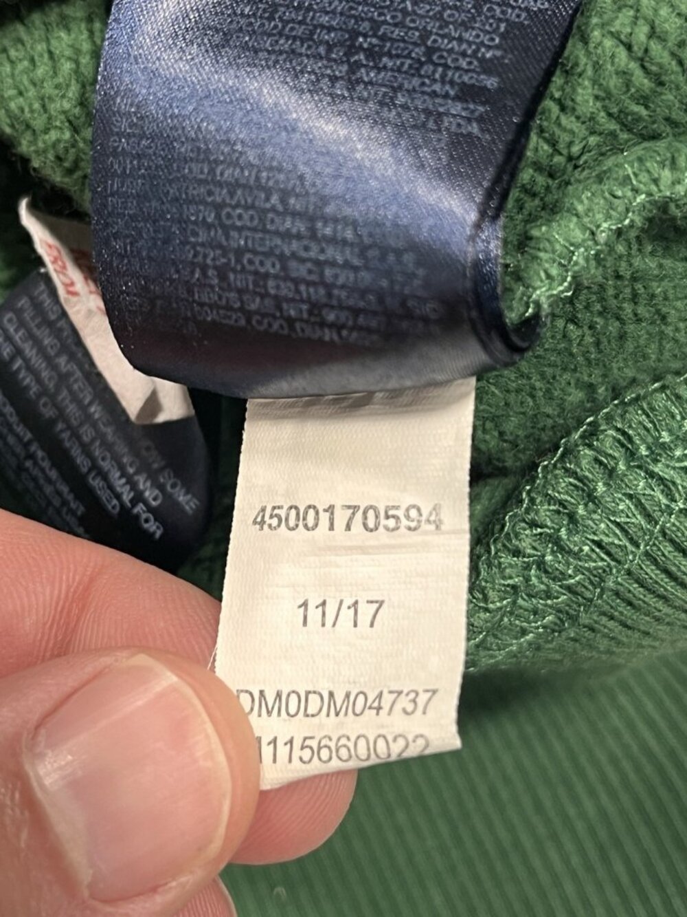 Women’s Size Medium Tommy Jeans Crewneck Sweatshirt Spell Out Green Flag Heavy - Picture 14 of 16